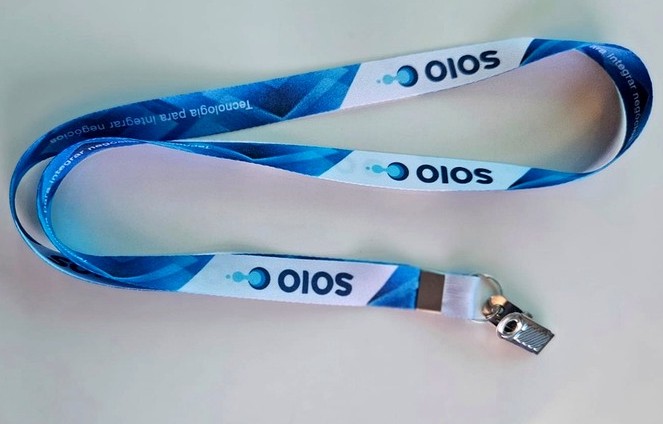 Cordão Personalizado 20mm frente e verso argola e Jacaré