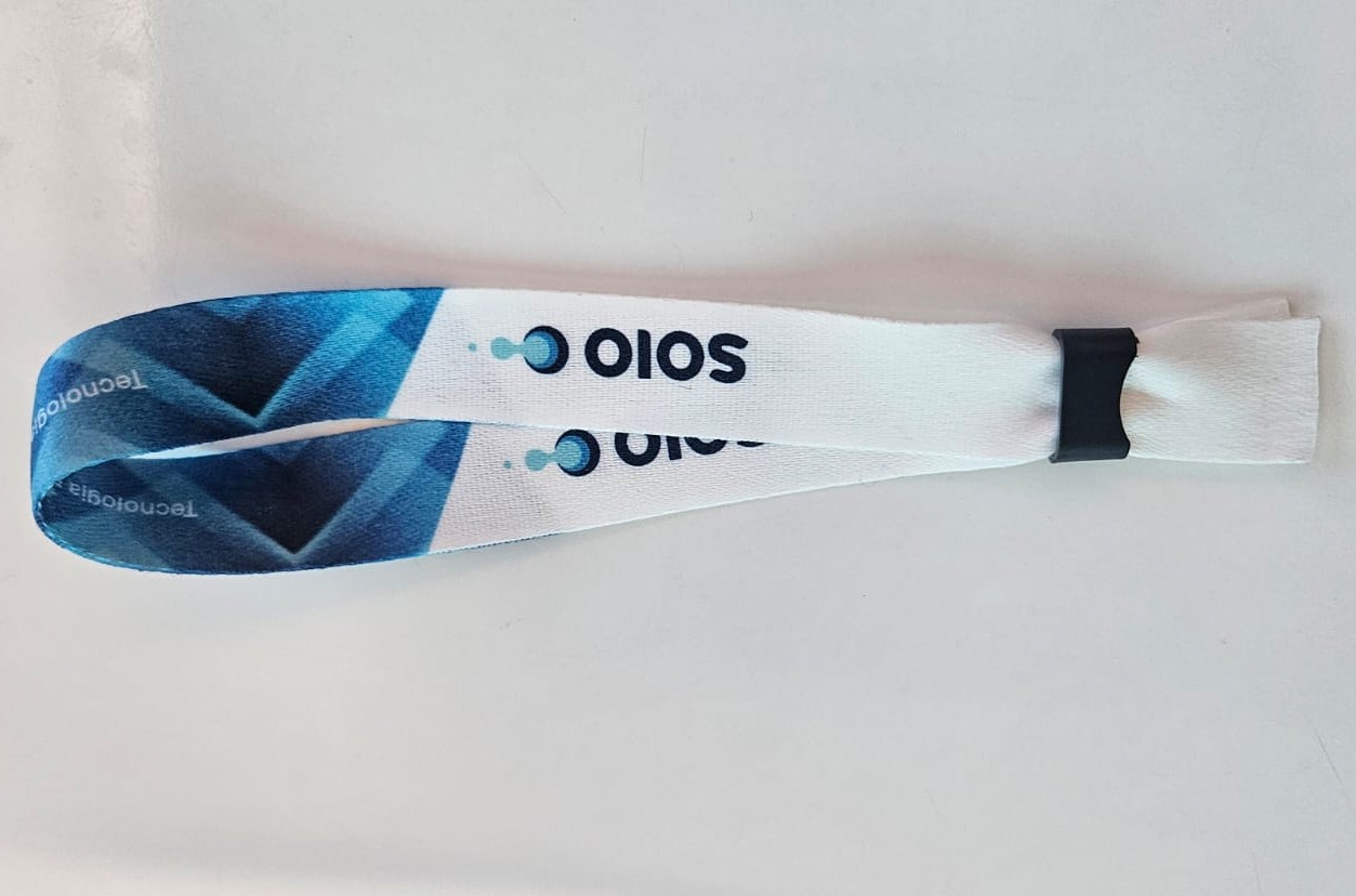 Pulseira 20mm poliester acetinado 40cm com trava