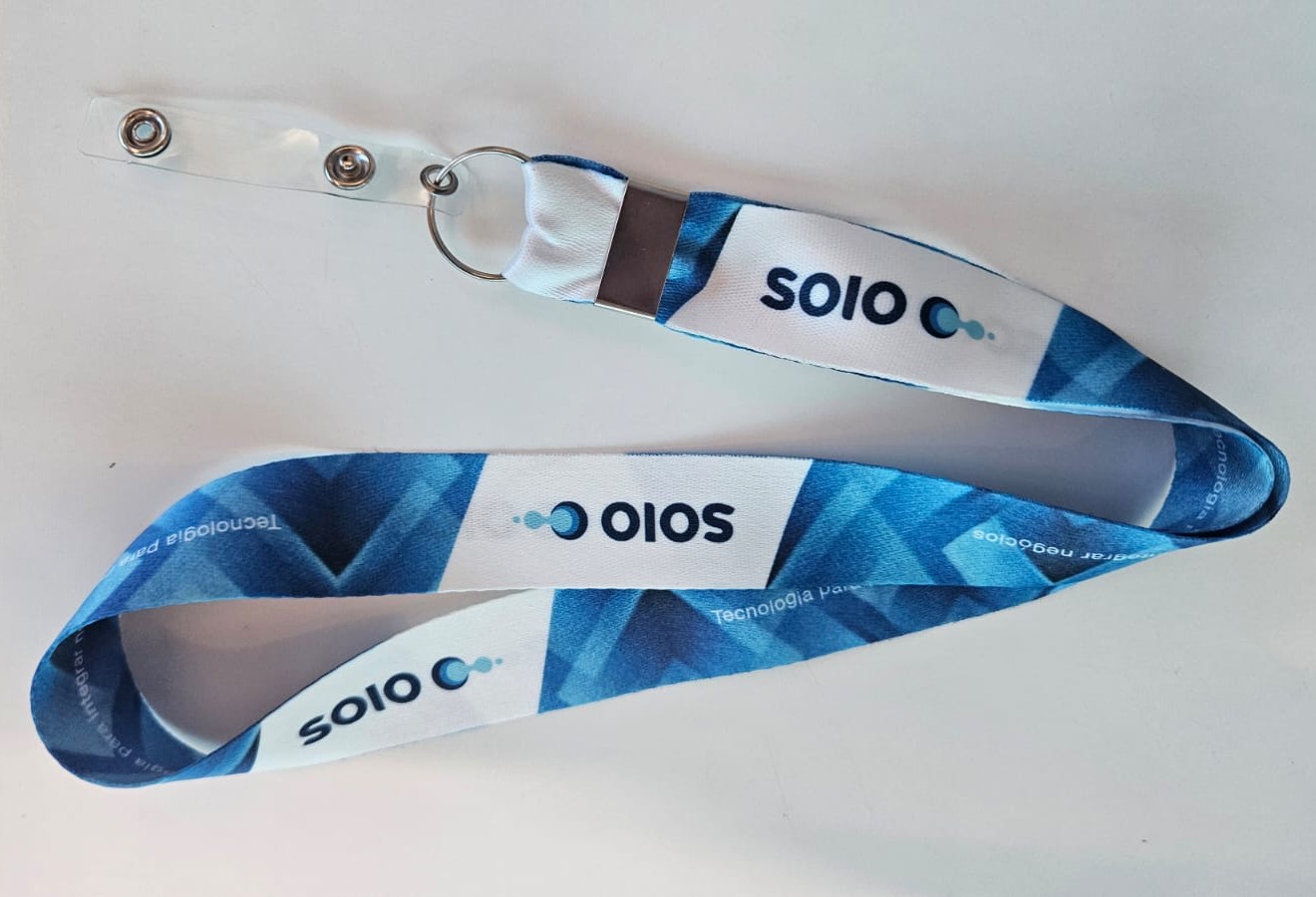 Cordão Personalizado 30mm frente e verso argola e alça plástica