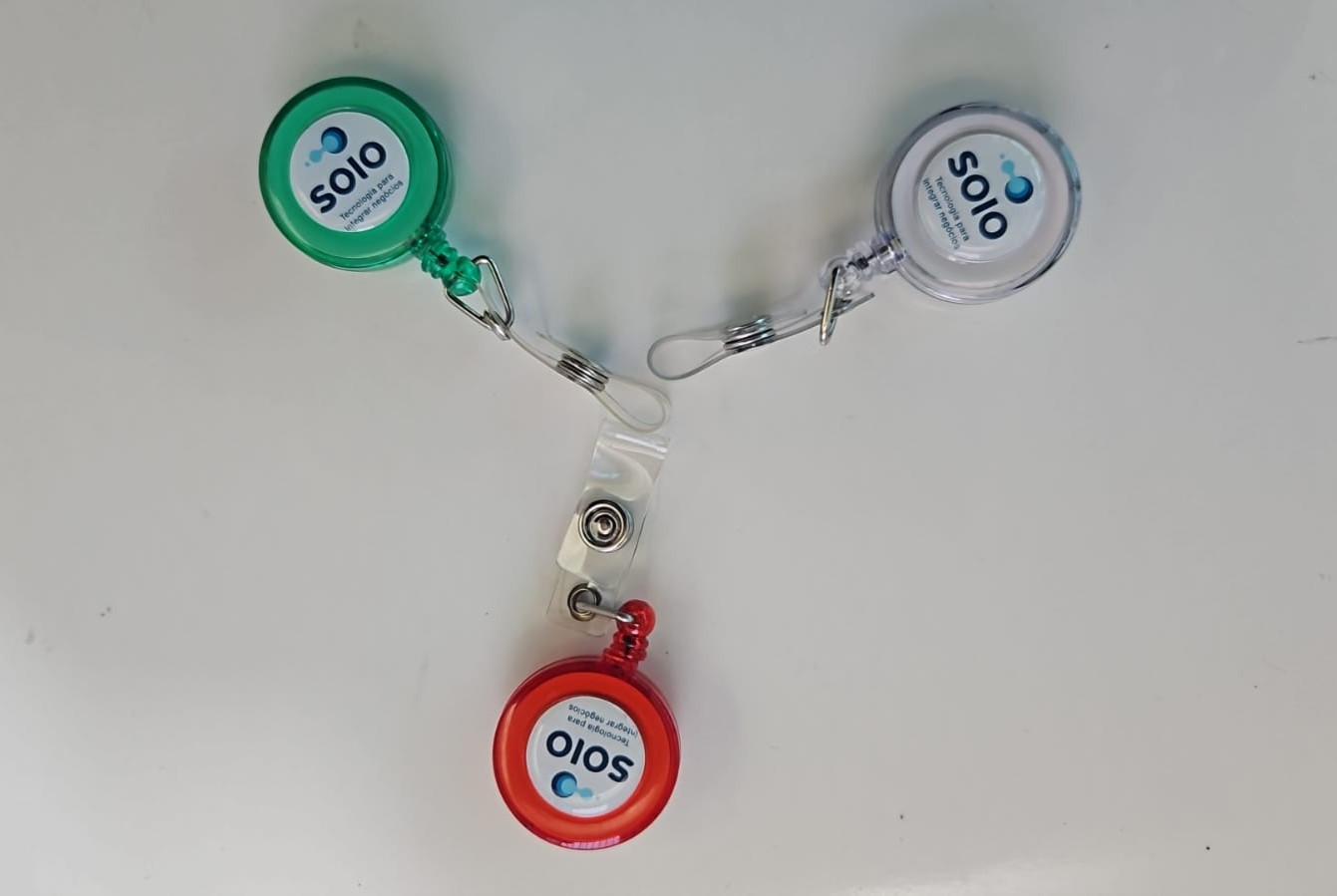 RollerClip Personalizado cor básica (Branco, Preto, Vermelho, Verde) translúcido